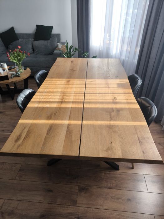 Stół dębowy, industrialny 200x110