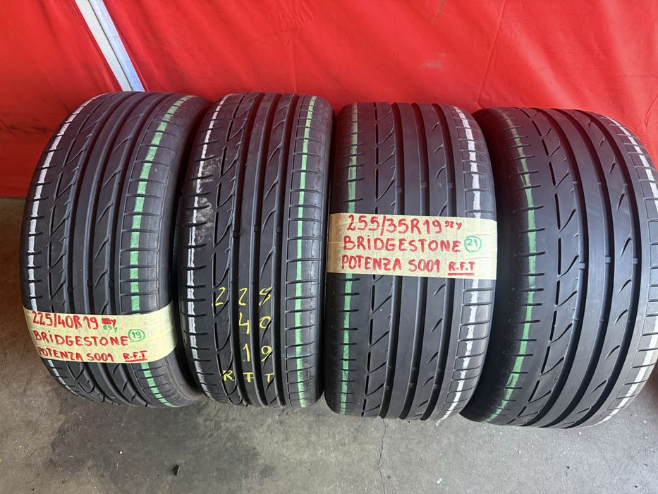 Pneus RFT 225/40/19 +255/35/19 Bridgestone todos Iguais Impecaveis