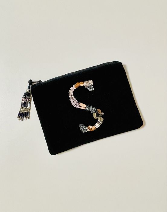 Косметичка, темно-синий кошелёк с буквой S Accessorize