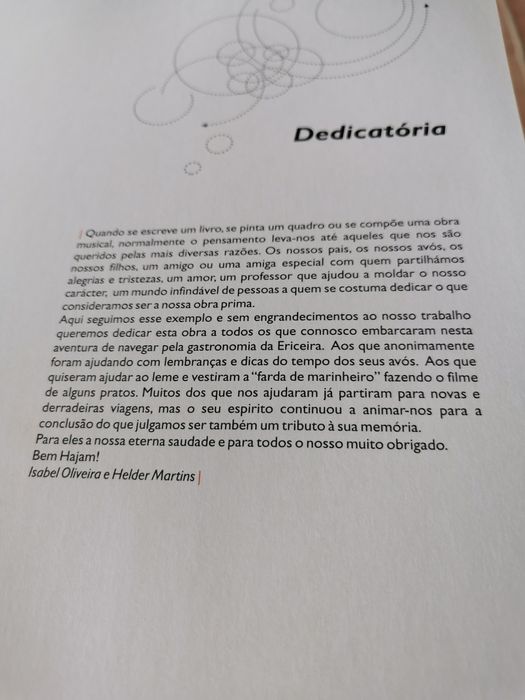 Livro cultura gastronómica Ericeira