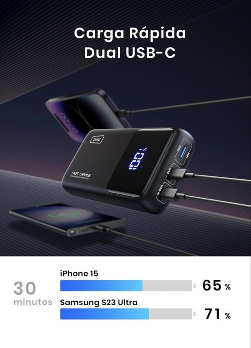 Power bank iniu 100w de 25000mAh novo!