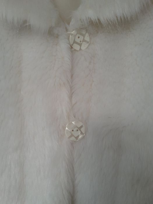 Ciepłe bolerko ślubne ekri r.38