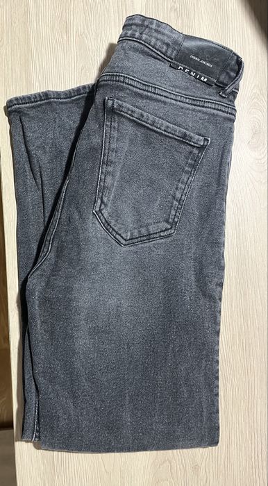 Calça de ganga preta estilo Mom