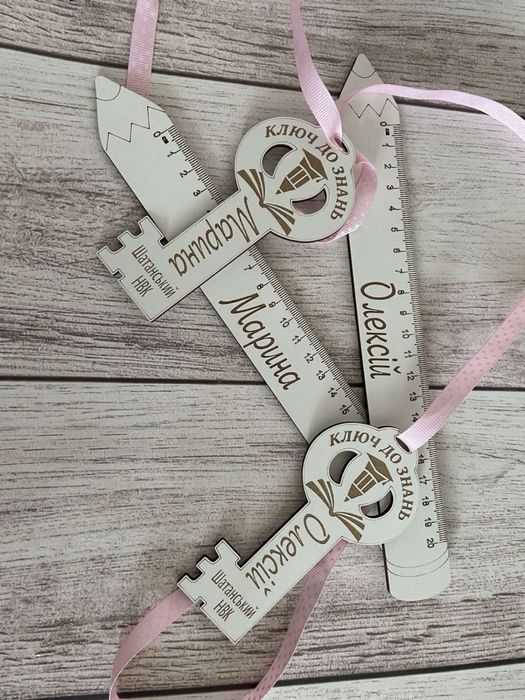 набір для першокласника– ключ до знань + іменна лінійка.