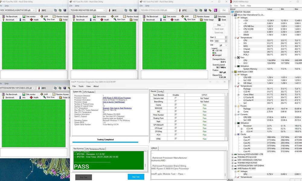 Gamingowy Ryzen 3600 +  RX6600 8GB + 32GB DDR4 + HDD + SSD