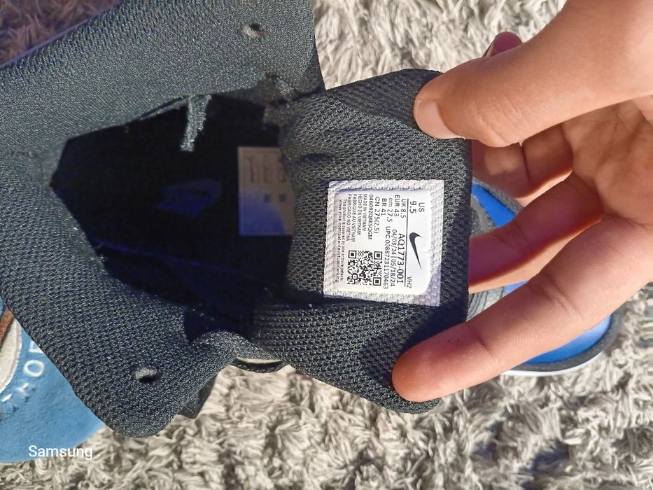 Tenis nike ebernon mid azul e preto 42.5/43