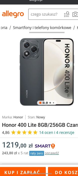 Honor 400 Lite 8/256