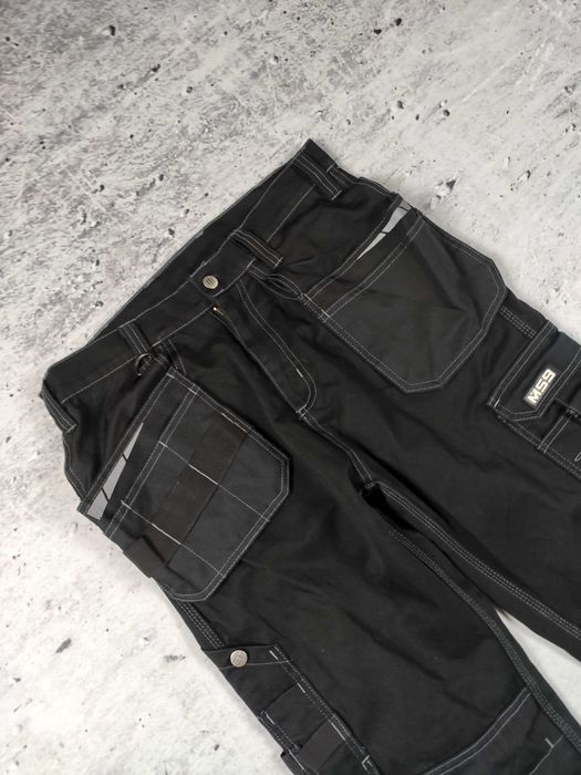 Spodnie robocze MS9 męskie czarne bojówki r. 32