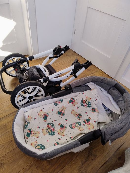 Wózek 3w1 Bebetto Holland szary