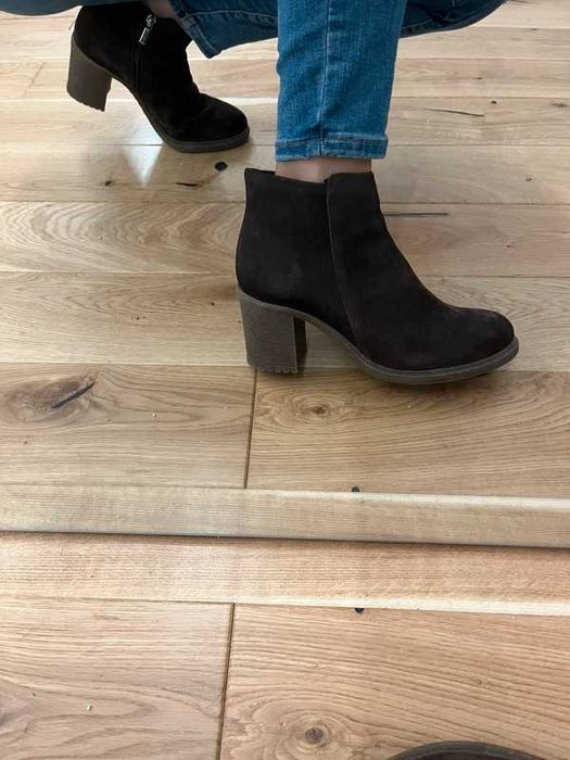Euro buty brązowe karmelowe botki na obcasie 37