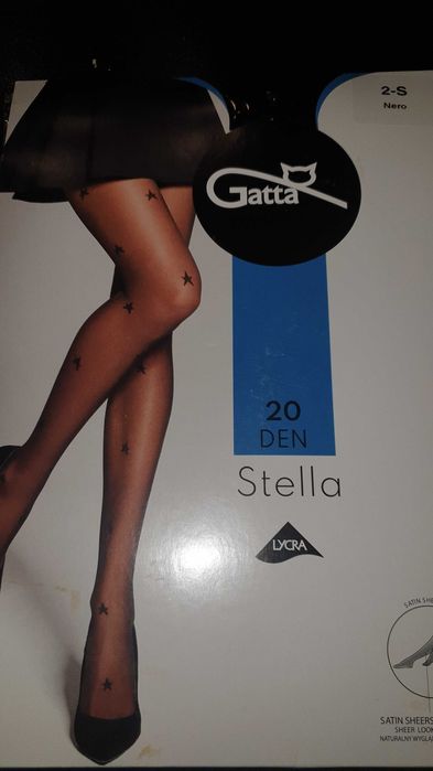 Rajstopy gatta stella gwiazdki 20 den czarne S