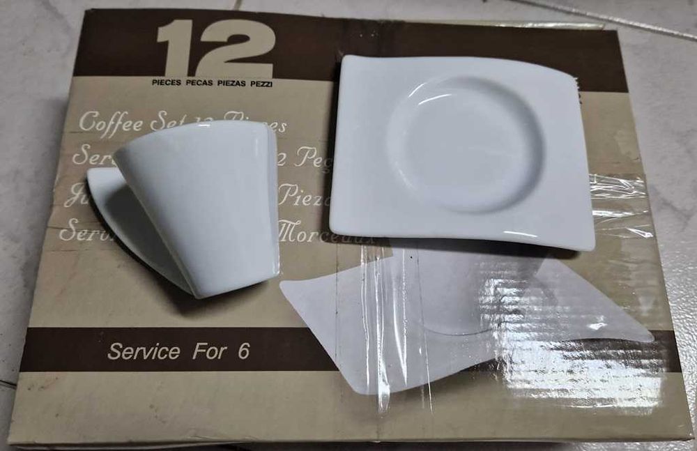 Conjunto de 6 chávenas de café - novas, nunca usadas