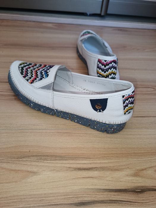 Półbuty MACIEJKA skórzane białe jak nowe