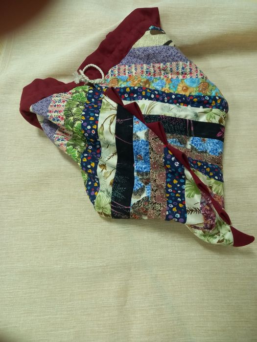 Saco em pacthwork, trabalho artesanal. Handmade