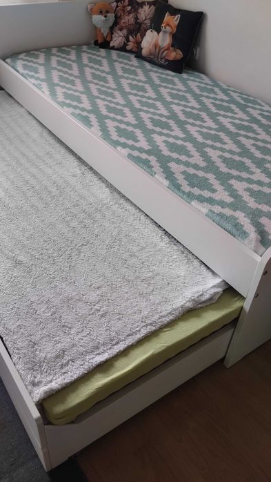 Ikea Slakt podwójne łóżko z szufladami