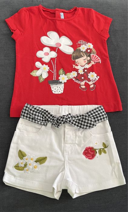 Mayoral Girls' Shorts and T-Shirt