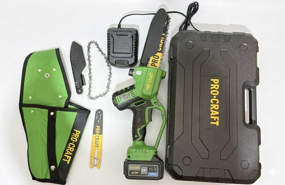 Аккумуляторная мини пила Procraft (Безщеточная) + Кейс и 2 Шины