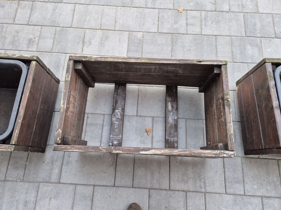 Donice tarasowe drewniane