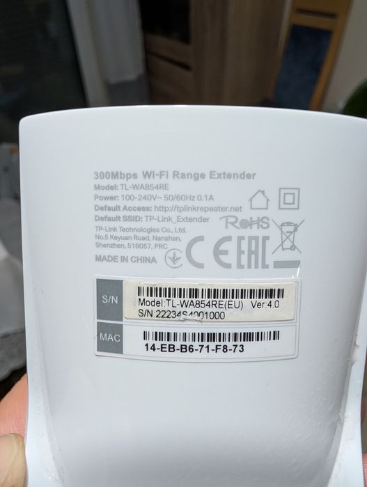 TP-Link TL-WA854RE Wzmacniacz Sygnału WiFi300 Mb/s