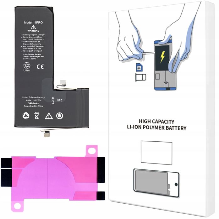 Bateria Do Iphone 11 Pro Większa Pojemność 3400 Mah Świeża Komplet