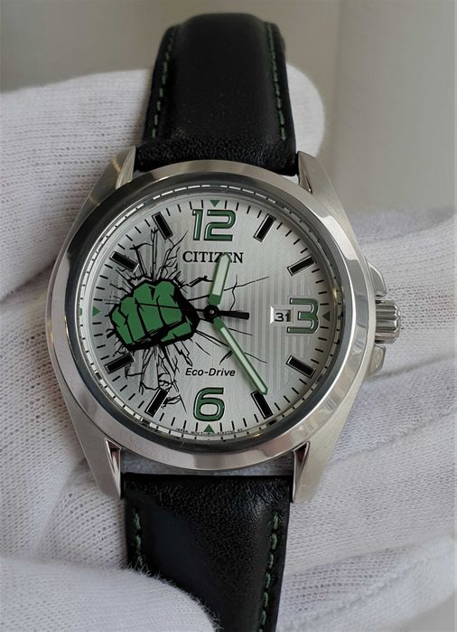 Чоловічий годинник Citizen Eco-Drive AW1431-24W Marvel Hulk 43mm новий