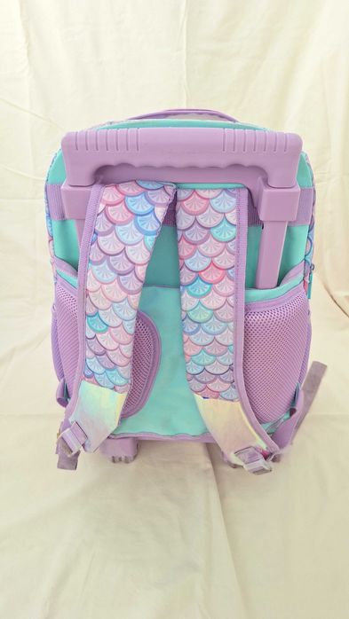 Mochila Escolar Criança Sereia c/ Rodas (Trolley) – Bom Estado