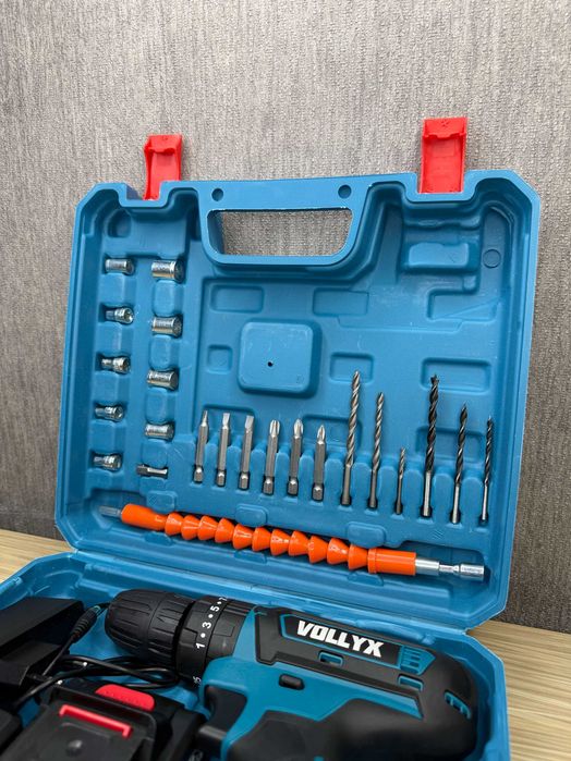Аккумуляторный шуруповерт VOLLYX 24V 5Ah, 2 АКБ, дрель шуруповерт