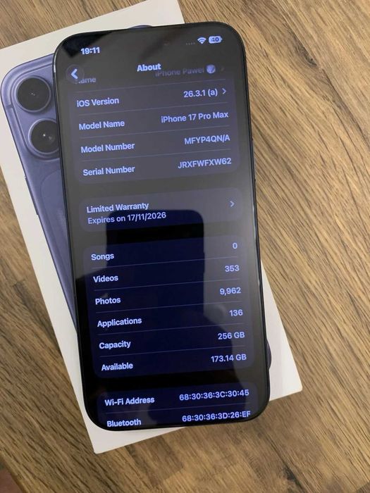 iPhone 17 Pro Max 256GB Blue