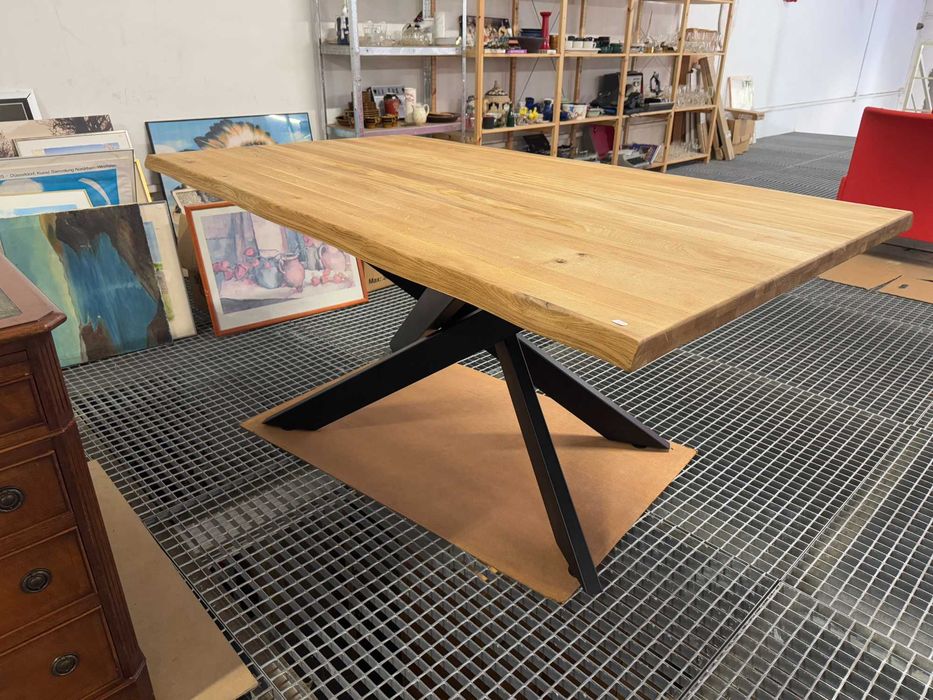 Stół w stylu industrialnym stół drewniany dąb