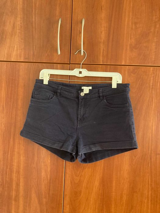 damskie spodenki ciemno-granatowe  H&M roz. 40