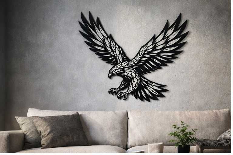 Metalowa dekoracja ścienna Orzeł