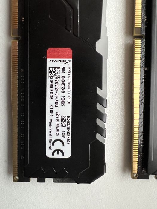 Hyperx Kingston Fury DDR4 (2х32GB) з RGB підсвіткою