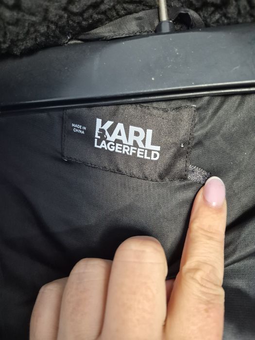 Kurtka polar Karl Lagelferd L czarny futerko