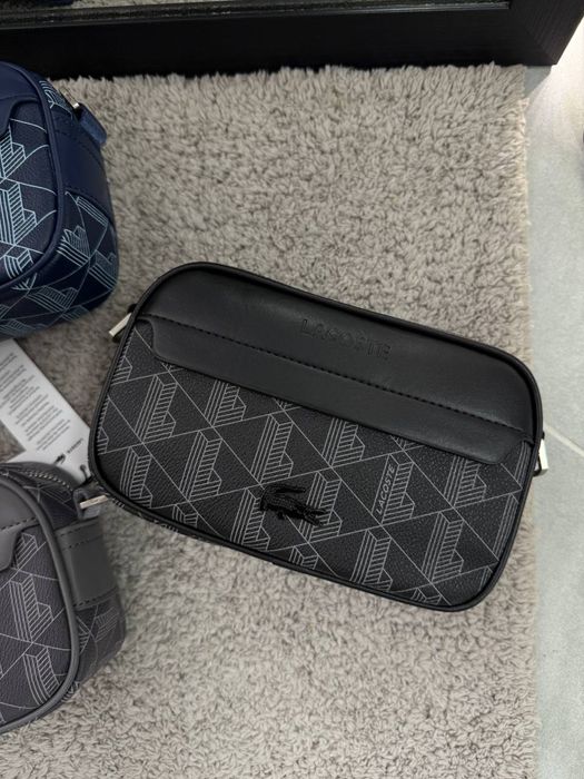 Месенджер Lacoste/ сумка преміум лакост чорна/сіра/синя/ чоловіча