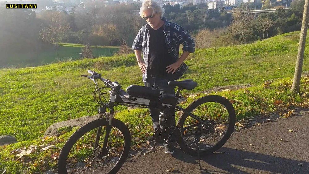 Bicicleta elétrica 350w dobrável