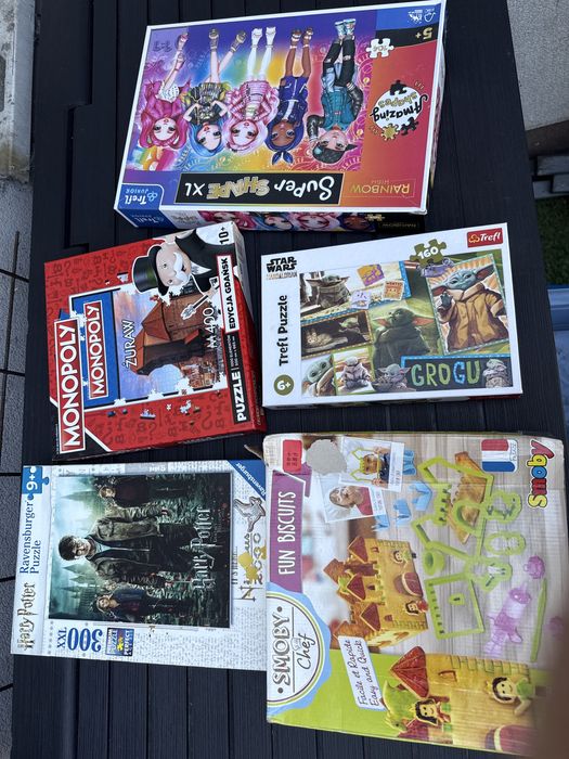 Puzzle dla dzieci, Monopoly, harry potter, domek z piernika, star wars
