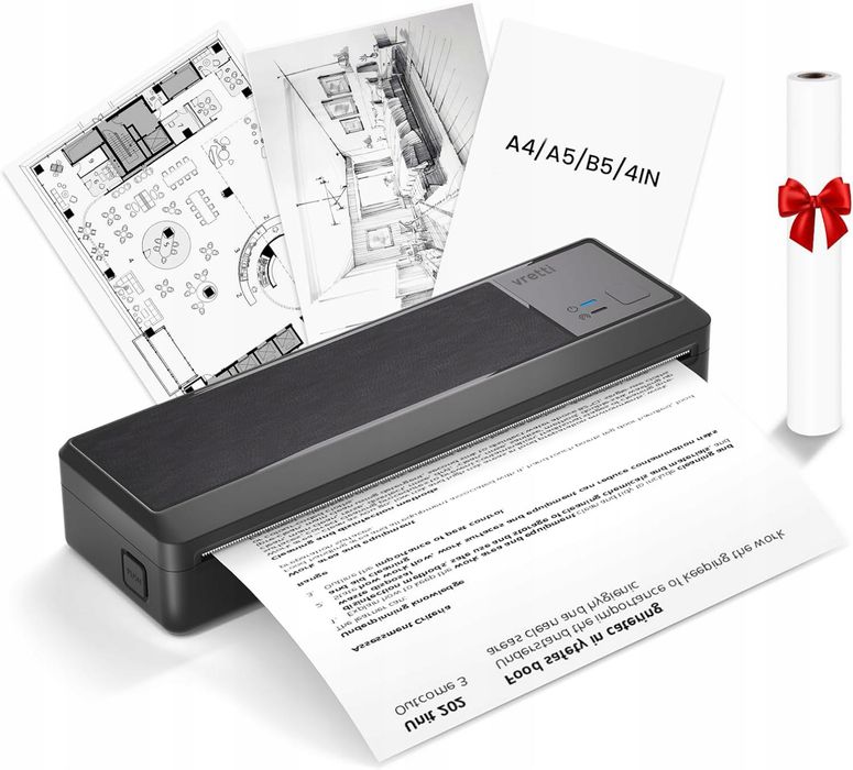 Przenośna drukarka termiczna A4 Vretti P83