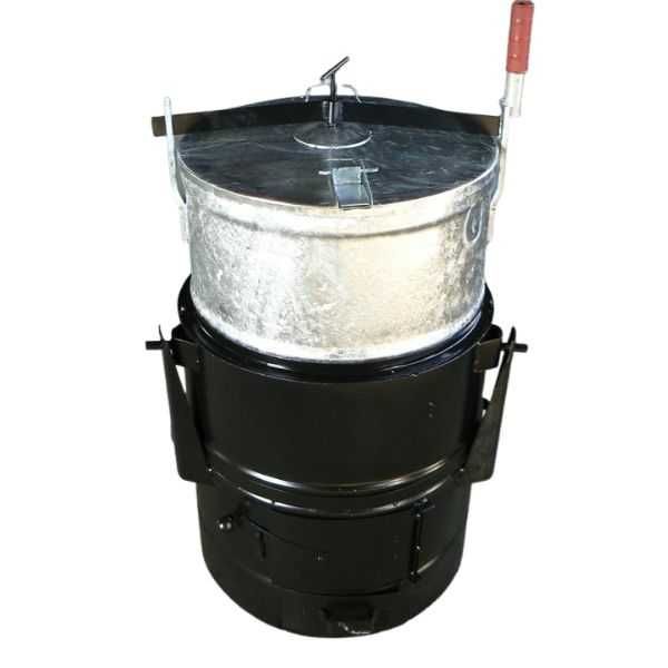 Parnik węglowy ocynkowany 60L z szamotem parownik do ziemniaków weków