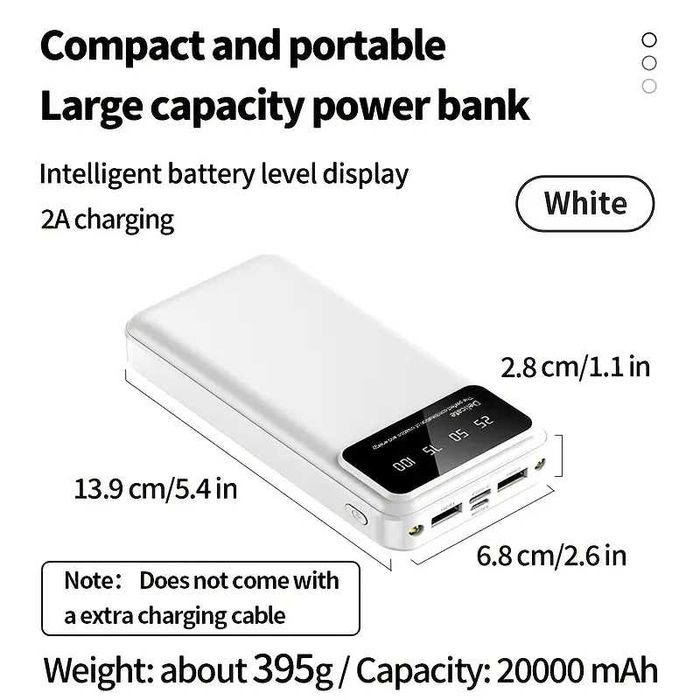 Power Bank, павербанк, емкость 20000mAh