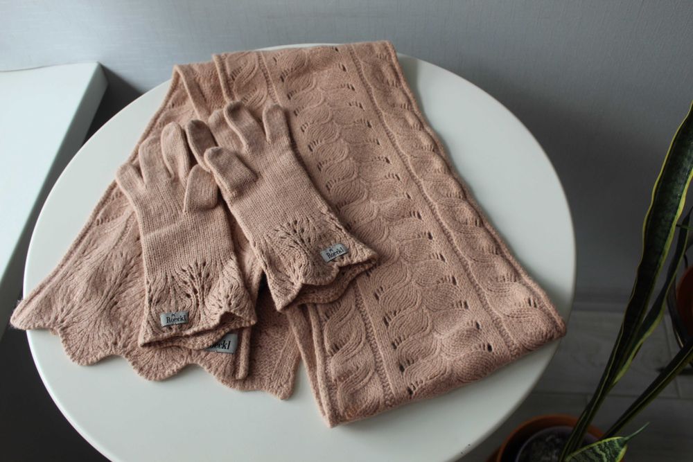 Шарф с перчатками, шерсть, Roeckl, Рёкл, Германия