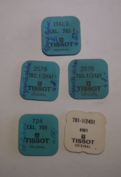 Części Tissot NOS Vintage Cal. 782-1 781-1 Kalendarz Półbeczka Komplet