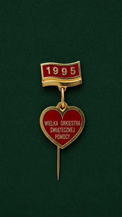 Złote Serduszko WOŚP z 1995 roku – Nr 580 (Unikat Kolekcjonerski)