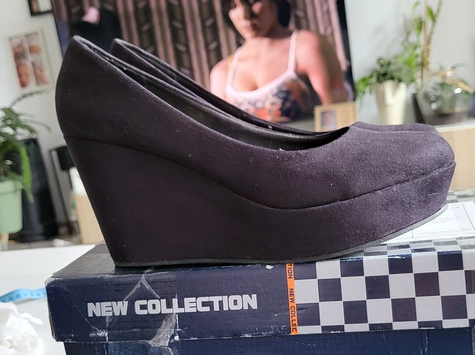 Czarne Koturny H&M 41