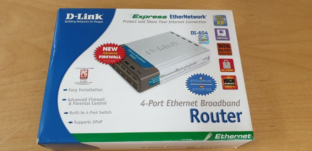 D-Link DI-604 Cable/DSL Router, 4-Port Switch64575415752578120