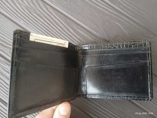 Portfel portmonetka skórzany czarny Egypt import prl 1975