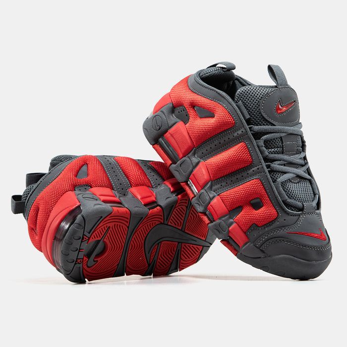 Кросівки Кроссовки Nike Air More Uptempo Low Grey Red Кросовки повсякденні