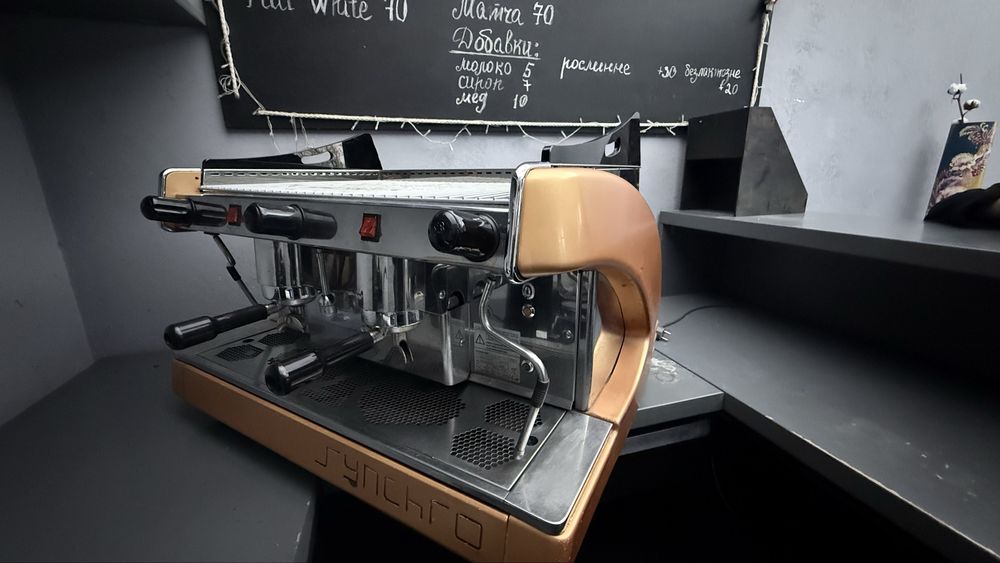 Професійна кавомашина Synchro 2GR (Італія) — працює, перевірка на місці
