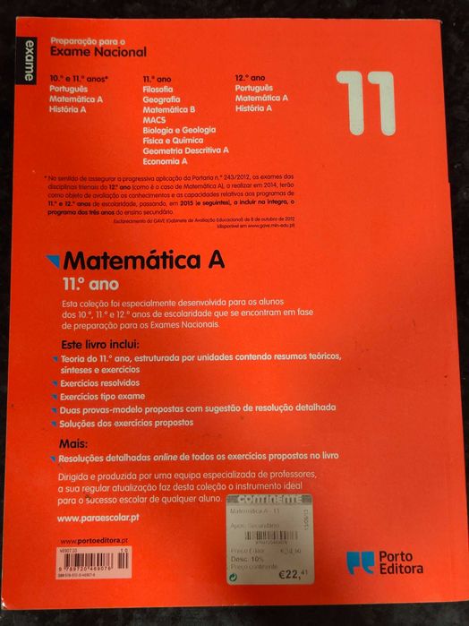 3 Livros - Preparação para exames nacionais