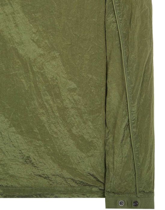 Сорочка STONE ISLAND 12321 Garment-Dyed Nylon Metal Overshirt Olive