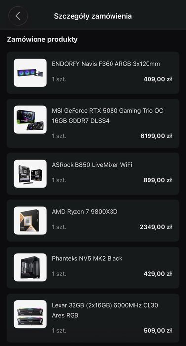 Pc - Komputer RTX MSI 5080 Ryzen 9800X3D, 2TB